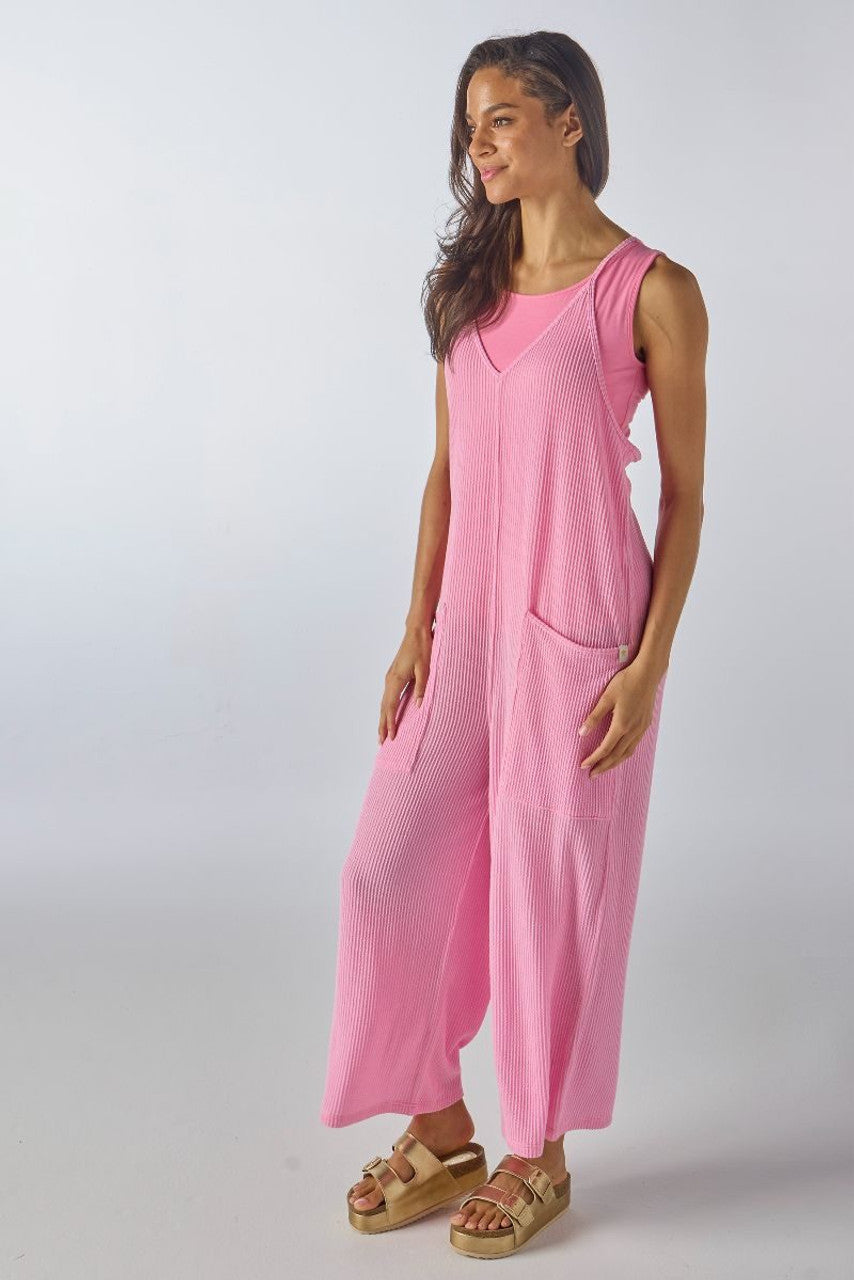 Solid Ribbed Knit Tank Jumpsuit by Simply Southern