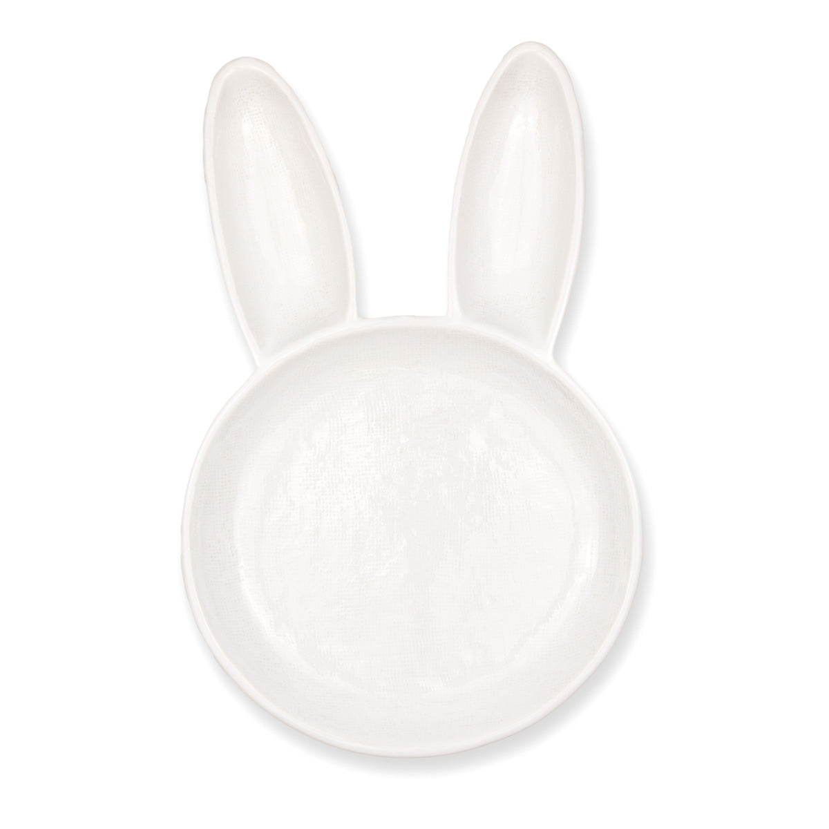 Divided Bunny Dish - White