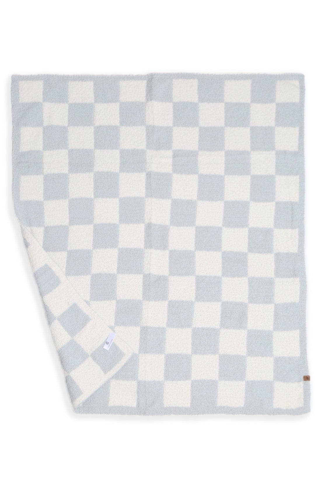 Super Lux Children's Checkered Bedding Blanket with personalization.