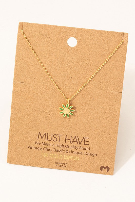 Flower Enamel Must Have Necklace