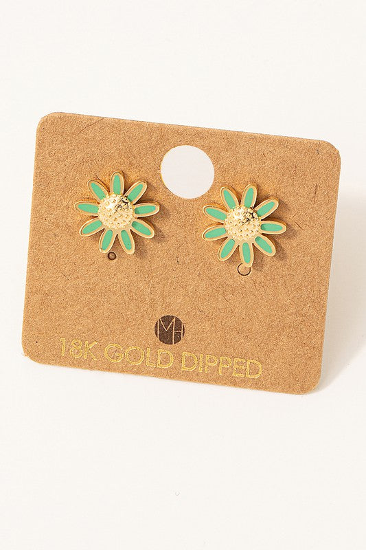 Flower Enamel Must Have Stud Earring