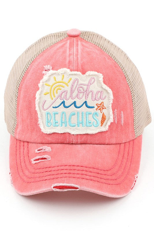 Aloha Beaches Patch Pony Hat