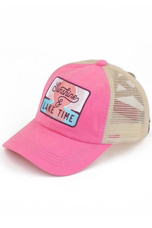 Sunshine & Lake Time Criss Cross Pony Hat
