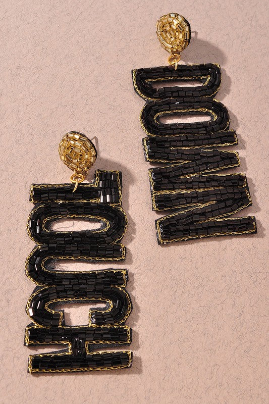 Seed Bead Touch Down Earring