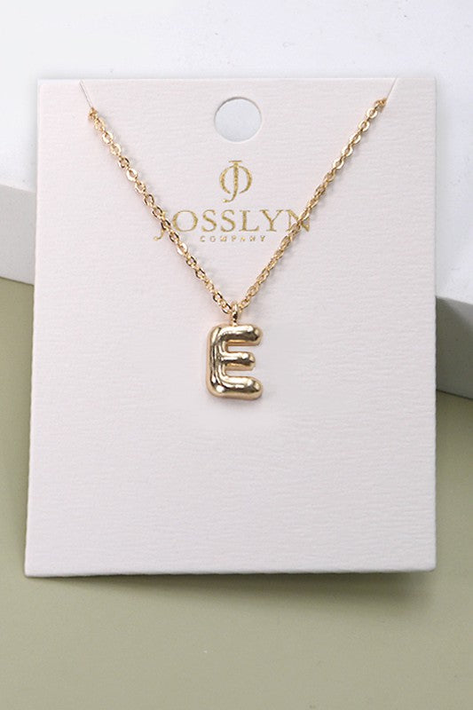 Mini Bubble Initial Gold Necklace