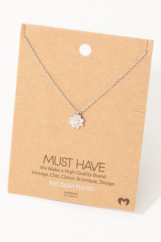 Mini Sparkle Flower Must Have Necklace