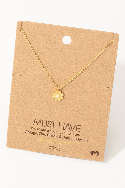 Mini Sparkle Flower Must Have Necklace