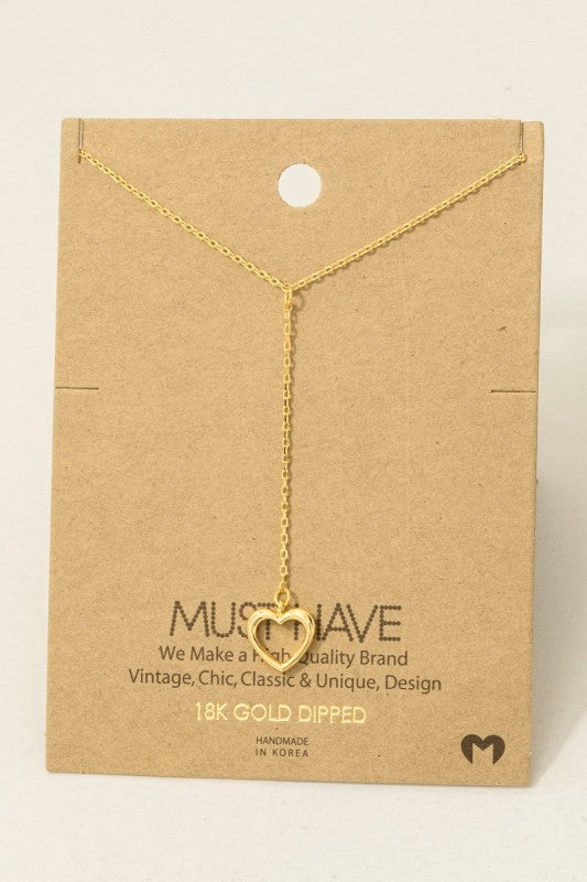 Heart Cut Out Y Must Have Necklace