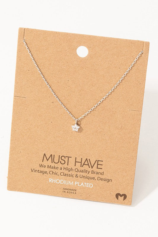 Mini Rhinestone Star Must Have Necklace