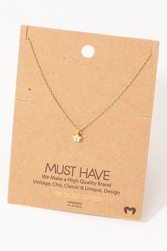 Mini Rhinestone Star Must Have Necklace