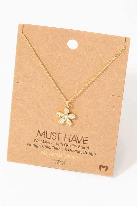 Rhinestone Flower Must Have Necklace