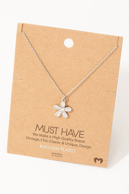 Rhinestone Flower Must Have Necklace