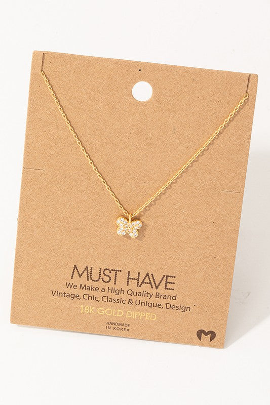 Pave Butterfly Must Have Necklace