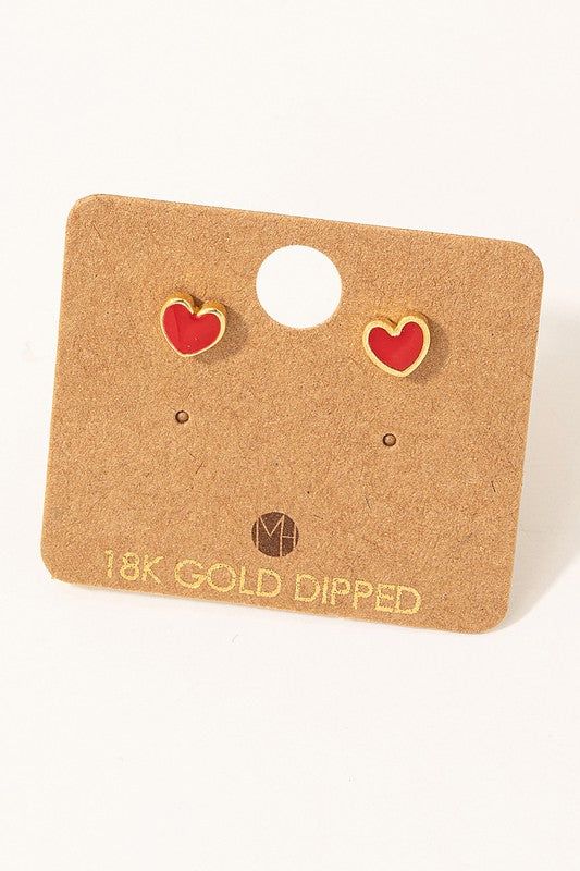 Heart Enamel Must Have Stud Earring