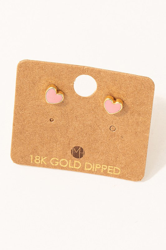 Heart Enamel Must Have Stud Earring