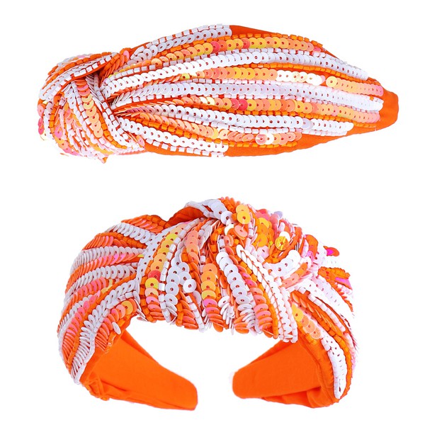 Sequin Stripes Knot Headband