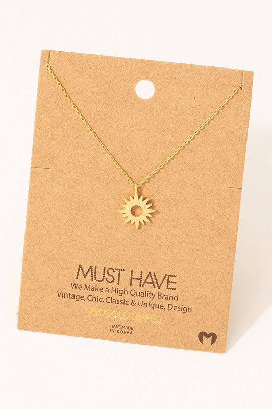 Double Layer Sun Burst Must Have Necklace