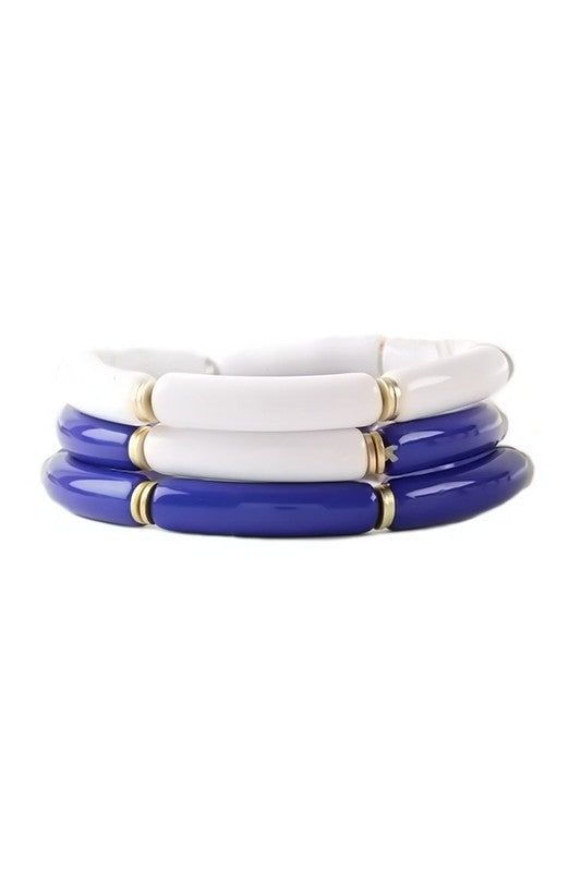 Gameday Tube Bead Bracelet Set