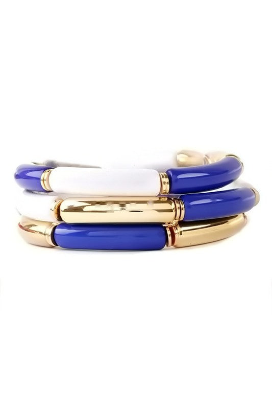 Gameday Tube Bead Bracelet Set