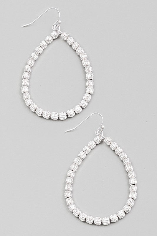 Textured Ball Teardrop Earrings