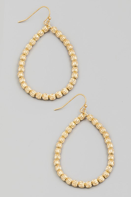 Textured Ball Teardrop Earrings