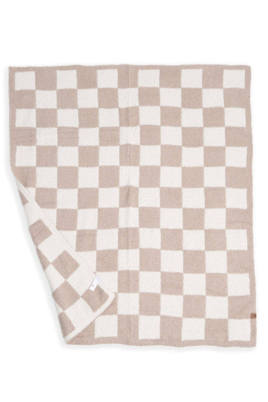 Super Lux Children's Checkered Bedding Blanket with personalization.