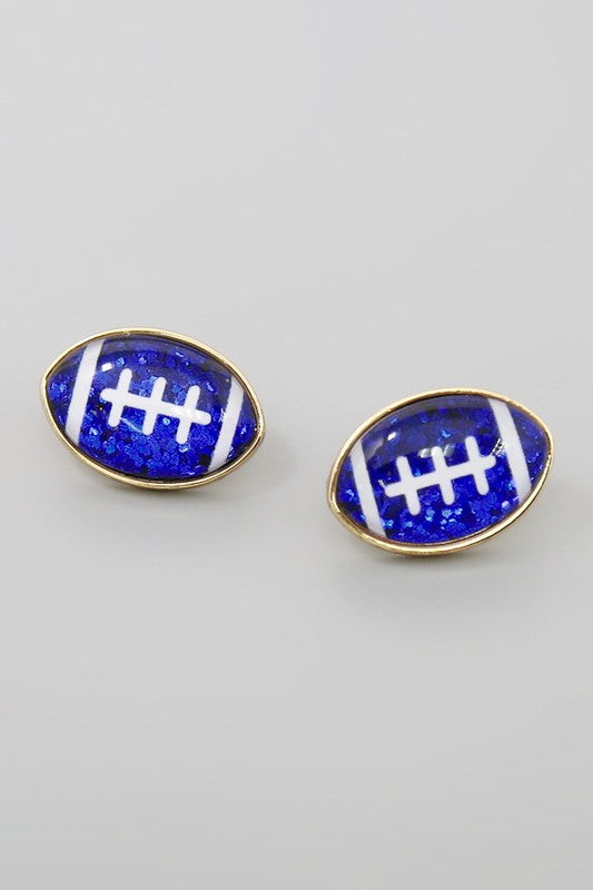 Football Glitter Large Stud Earring
