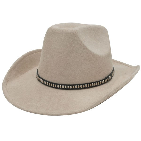 Sueded Stud Banded Cowboy Hat