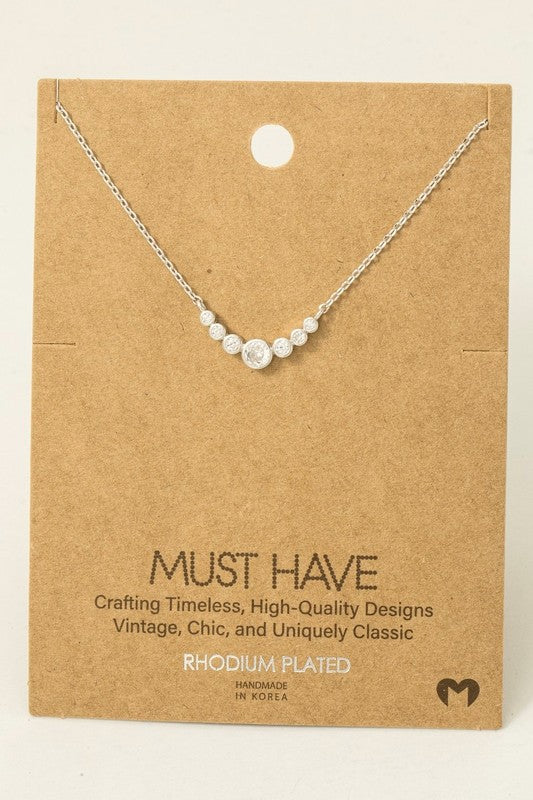 CZ Round Stones Must Have Necklace