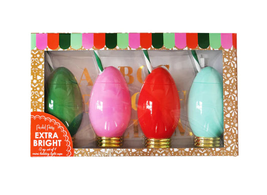 Mini Christmas Light Sipper Set of 4