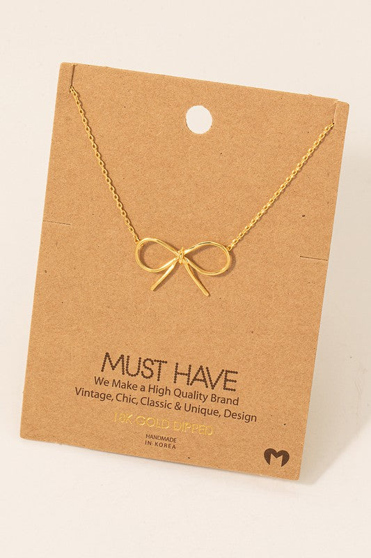 Large Wire Bow Must Have Necklace