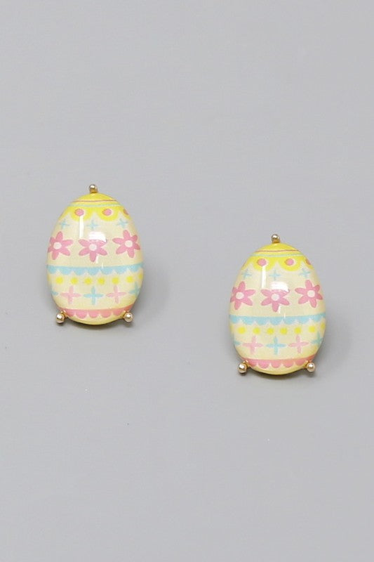 Acrylic Easter Egg Stud Earring