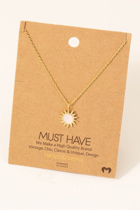 Mother of Pearl Sunshine Must Have Necklace