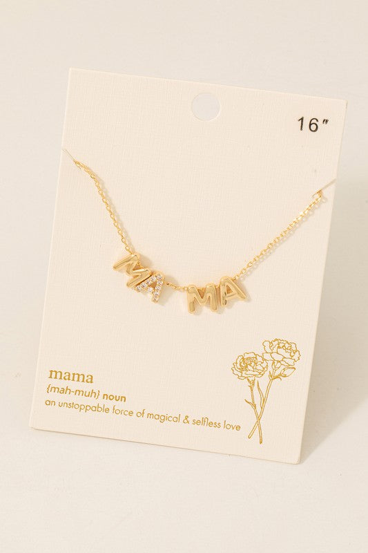 Sparkle MAMA Charm Necklace
