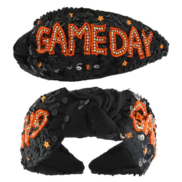 Sequin & Stars Gameday Knot Headband