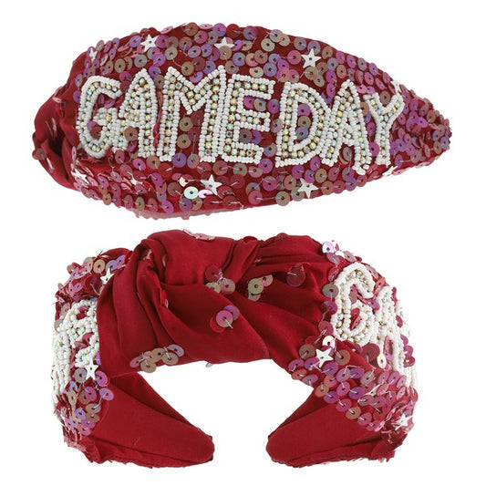 Sequin & Stars Gameday Knot Headband