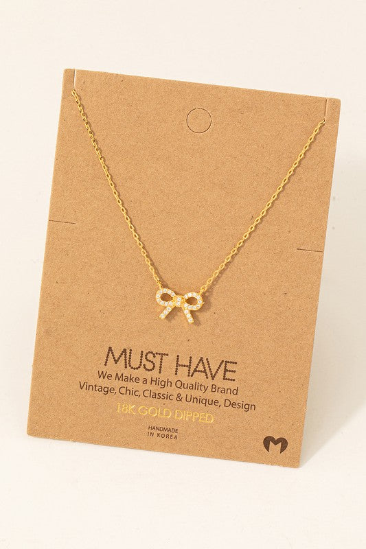Sparkle Bow Must Have Necklace