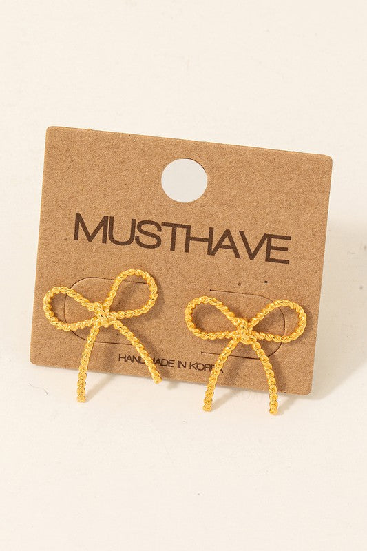 Twisted Bow Must Have Stud Earring