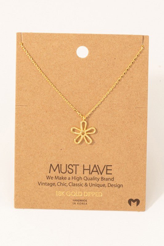 Flower Cut Out Must Have Necklace