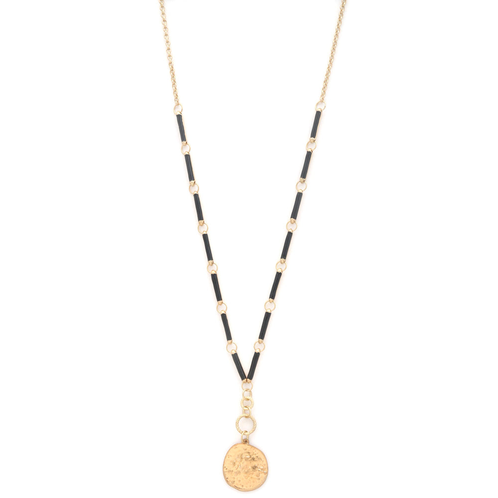 Coin Charm Beaded Necklace
