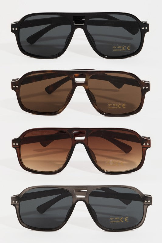 Square Plastic Aviator Sunglasses