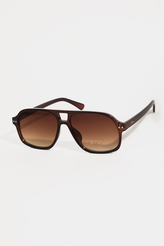 Square Plastic Aviator Sunglasses