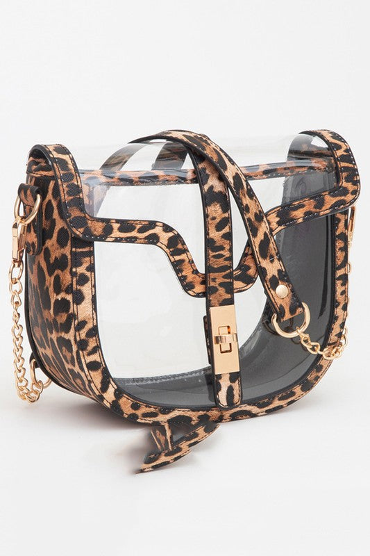 Clear Saddle Crossbody Bag