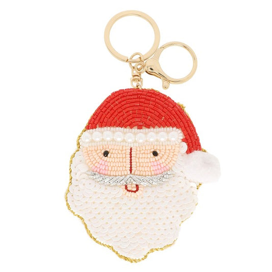 Christmas Sequin Bag Charm/Key Fob