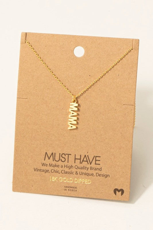 Vertical Block Mama Must Have Necklace