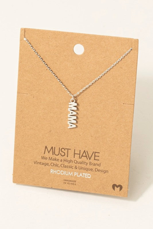 Vertical Block Mama Must Have Necklace