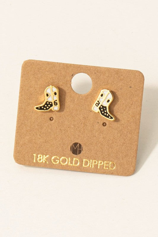 Epoxy Cowboy Boot Stud Must Have Earring