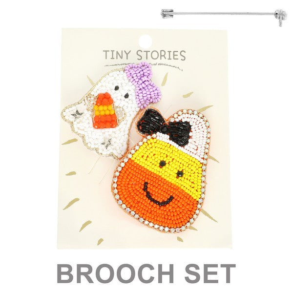 Candy Corn & Ghost Pin Set