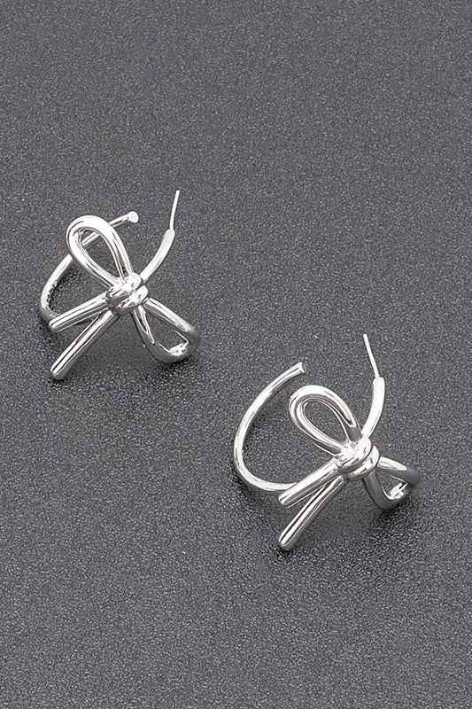 Bow Round Hoop Earring