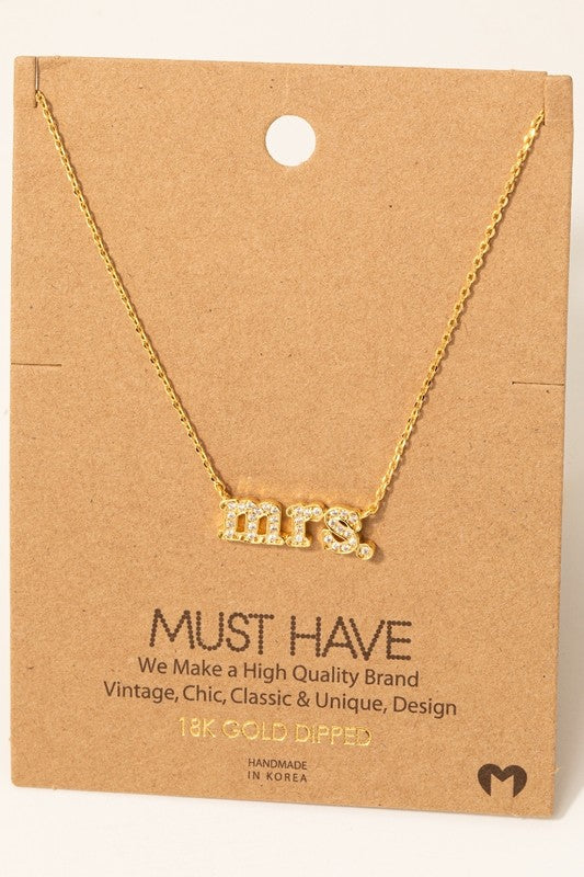 mrs. Pave Sparkle Must Have Necklace